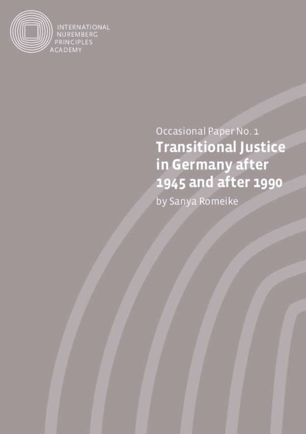 Transitional Justice in Germany en